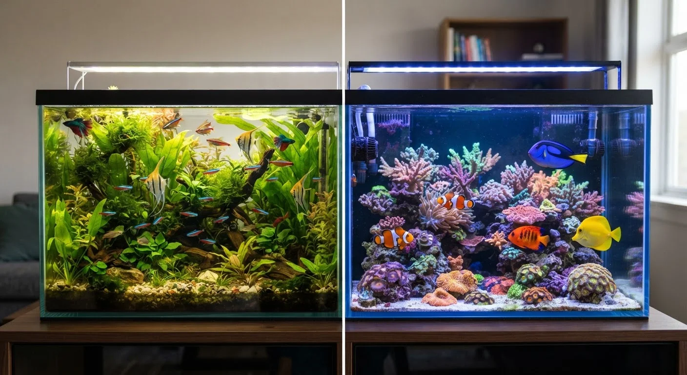 Saltwater vs. Freshwater Aquariums: Understanding the Real Differences